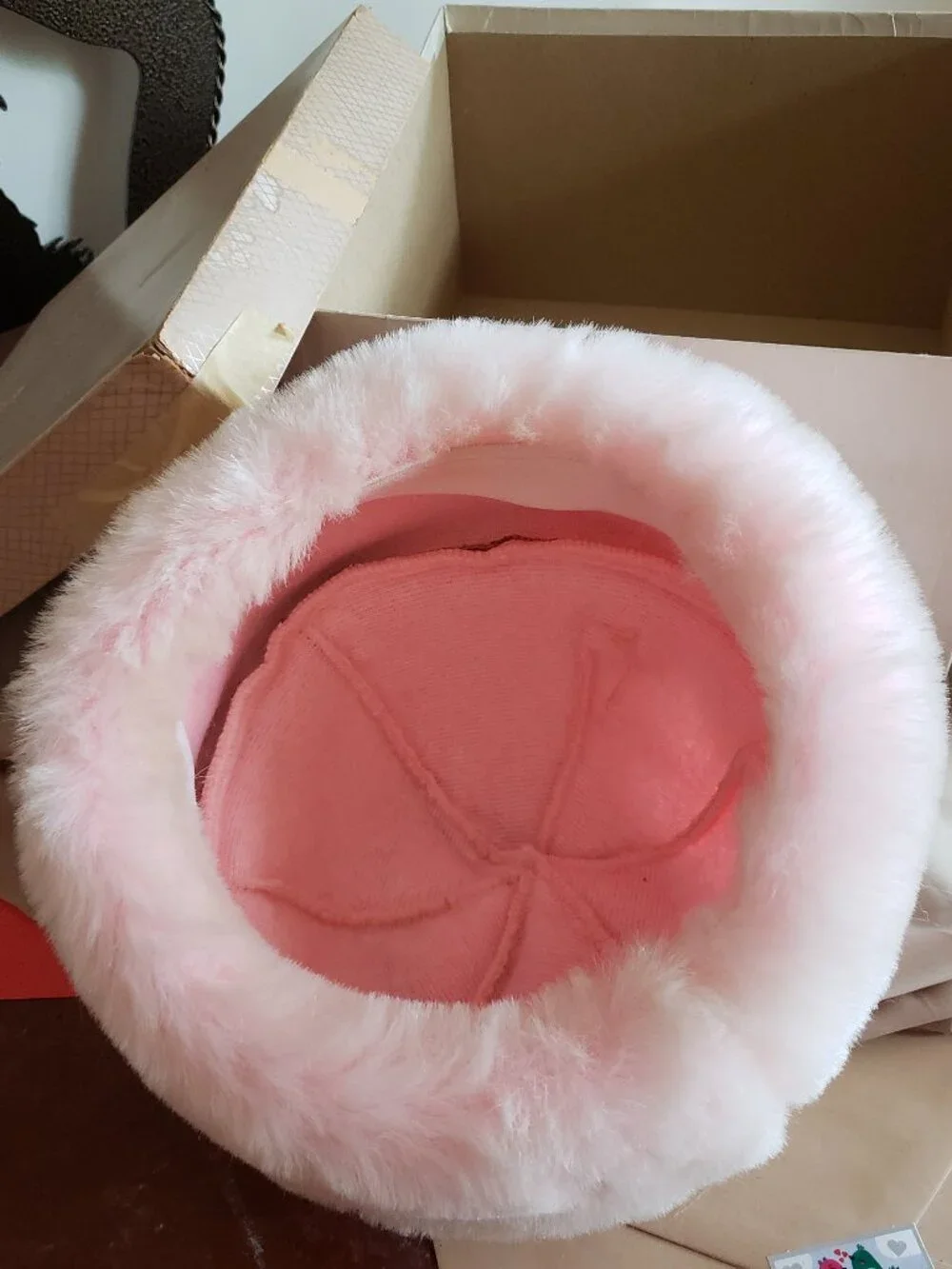 VINTAGE FAUX FUR HAT  PINK!!!! BARBIE ,MY FAIR LADY !!!! - Picture 7 of 11